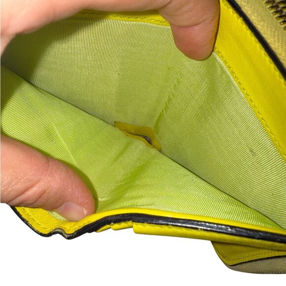 Valentino Yellow Studded Wallet with dust bag/box/extra studs. COA included - Picture 4 of 8